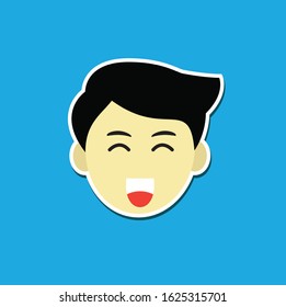 Illustration vector graphic of face happy cartoon expressions