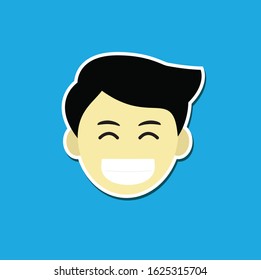 Illustration vector graphic of face happy cartoon expressions