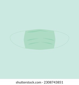 Gráfico vectorial de ilustración del icono de máscara facial en un fondo plano. perfecto para uso, médico, de salud, afiches de llamadas a máscaras, web médica, afiches de salud y otros relacionados con la salud y la medicina
