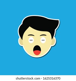 Illustration vector graphic of face sleepy cartoon expressions