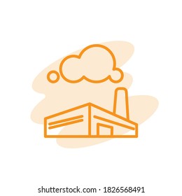 Ilustración Vector gráfico del icono de fábrica. Apto para la energía, la industria, la construcción, la refinería, etc.
