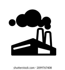 Illustration Vector graphic of factory icon. Fit for power, industry, building, refinery etc.