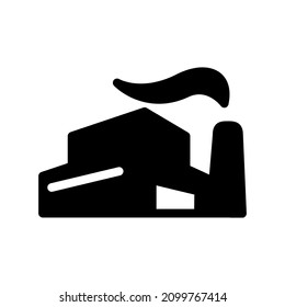 Illustration Vector graphic of factory icon. Fit for power, industry, building, refinery etc.