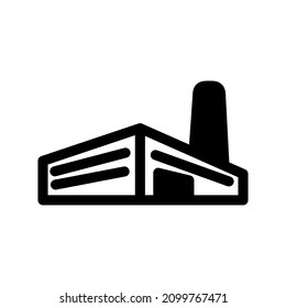 Illustration Vector graphic of factory icon. Fit for power, industry, building, refinery etc.