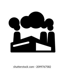 Illustration Vector graphic of factory icon. Fit for power, industry, building, refinery etc.