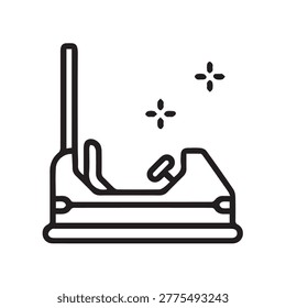 Illustration vector graphic of Fairground Dodgem Ride Icon