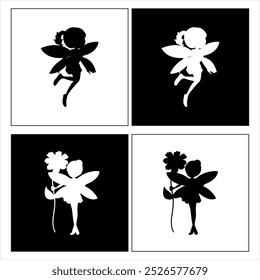 Illustration vector graphic of fairies icon