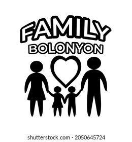 illustration vector graphic of family, good for T-shirts, product advertisements, decorations and more
