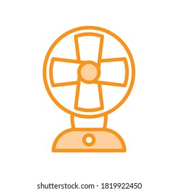 Illustration Vector graphic of fan icon. Fit for airflow, cooling, electricity etc.