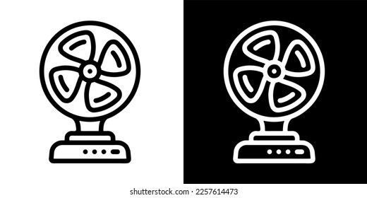 Illustration Vector Graphic of  Fan, ventilator, home appliances Icon. Black line icon.