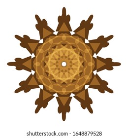 
ilustración vectorial del patrón redondo de Fantasy. Elemento de diseño de adorno circular. para el logotipo, icono o símbolo, etc
