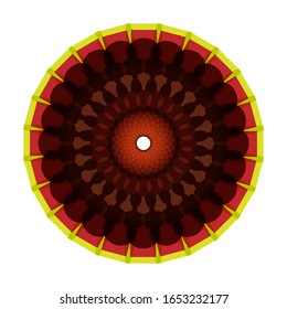 illustration vector graphic of Fantasy round pattern. Circular ornament design element.  fit for logo, icon or symbol, etc