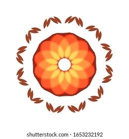 ilustración vectorial del patrón redondo de Fantasy. Elemento de diseño de adorno circular.  para el logotipo, icono o símbolo, etc