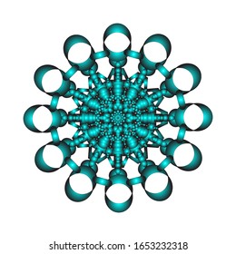 illustration vector graphic of Fantasy round pattern. Circular ornament design element.  fit for logo, icon or symbol, etc