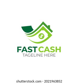 Illustration vector graphic of fast cash money for finance professional business logo design template