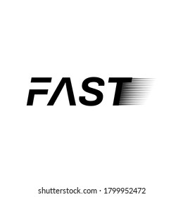 
illustration vector graphic of fast text