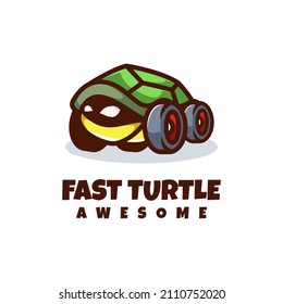 Illustration vector graphic of Fast Turle, good for logo design
