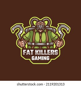 Illustration vector graphic Fat Killers, good for logo design