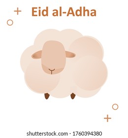 illustration vector graphic of 
fat sheep, Perfect for use by graphic designers in design and for the celebration of Eid al-Adha Islamic Day