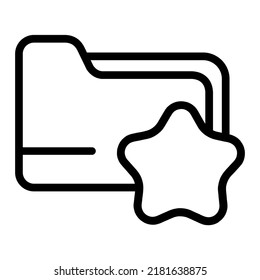 Illustration Vector Graphic of favorite folder, star file icon