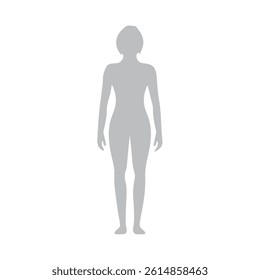 Illustration vector graphic of female human body icon
