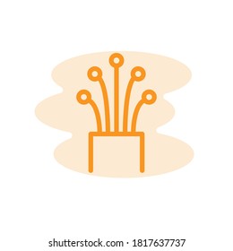Ilustración Gráfica vectorial del icono del cable de fibra óptica. Apto para electricidad, energía, industria, etc.
