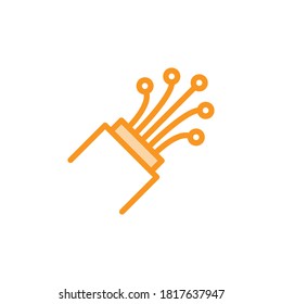 Illustration Vektorgrafik von Glasfaserkabel Symbol. Geeignet für Strom, Strom, Industrie etc.