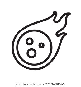 Illustration, Vektorgrafik des Feurigen Kometen in Bewegung Symbol