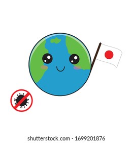 Ilustración vectorial gráfico del virus de la corona de lucha 