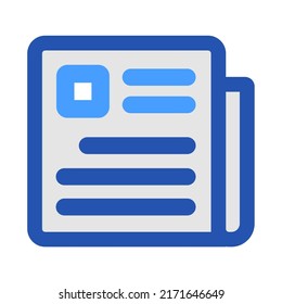 Illustration Vector Graphic of file article, document paper news, newspaper icon
