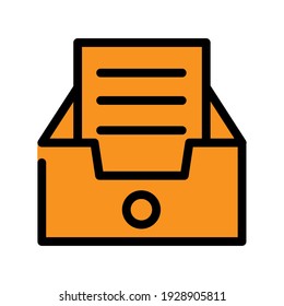 Illustration Vector graphic of  file cabinet icon