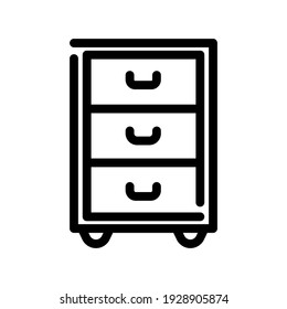 Illustration Vector graphic of  file cabinet icon