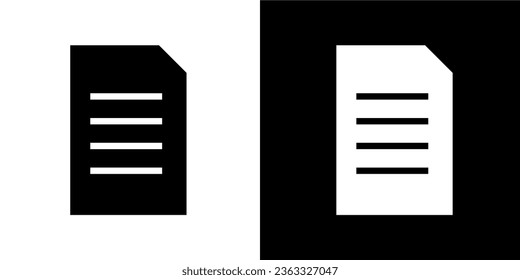 Ilustración Gráfico vectorial del icono Archivo. Imagen negra. Línea de arte negro