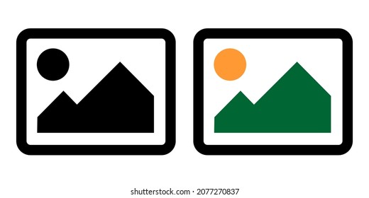 Illustration vector graphic of file picture icon. Black and colored. Image file logos. Simple flat image. Transparent background