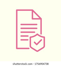 Illustration vector graphic of file safety icon