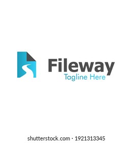 Illustration Vector Graphic of File Way Logo. Perfect to use for Technology Company