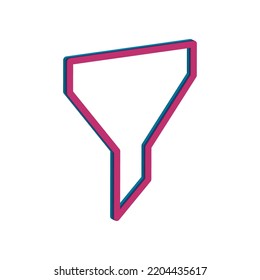 Illustration Vector graphic of Filter chemistry icon. Fit for chemical, science, laboratory etc.