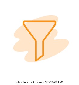 Ilustración Vector gráfico del icono de filtro. Apto para la química, identificación, laboratorio, etc.
