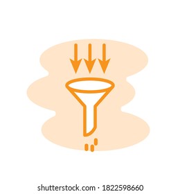 Illustration Vector graphic of filter icon. Fit for chemistry, identification, laboratory etc.