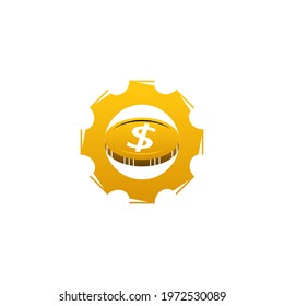 Illustration Vector Graphic of Finance Gear Logo. Perfect to use for Technology Company