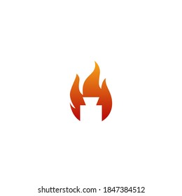 Illustration Vector Graphic of Fire Camera Logo