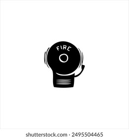 Illustration vector graphic of fire departmen icon, black and white