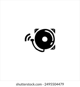 Illustration vector graphic of fire departmen icon, black and white