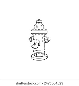 Illustration vector graphic of fire departmen icon, black and white