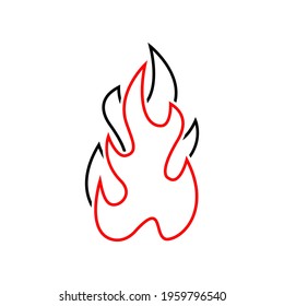 Illustration Vector graphic of fire icon