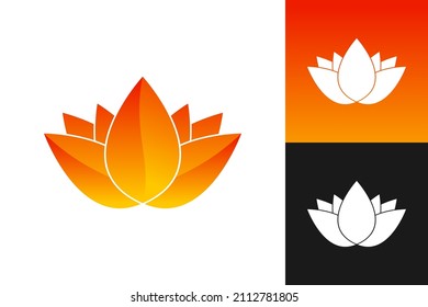 Illustration Vector Graphic of Fire Lotus Logo. Perfect to use for Company