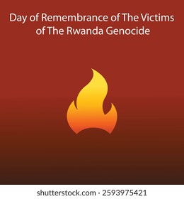 illustration vector graphic of fire that burns orange red, perfect for international day, remembrance, the victims, the rwanda genocide, celebrate, greeting card, etc.