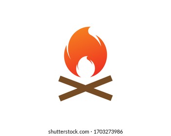 Illustration Vector Graphic Firewood Logo Stock Vector (Royalty Free ...