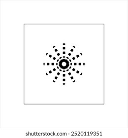 Illustration vector graphic of fireworks icon, black and white