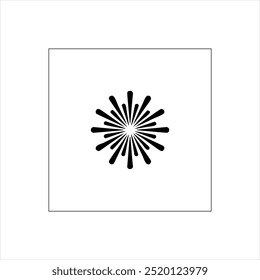 Illustration vector graphic of fireworks icon, black and white